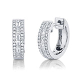 Kimmy Diamond Baguette Huggie Earrings