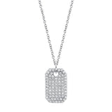 Diamond Dog Tag Necklace 0.90 ct.