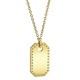 Diamond Dog Tag Necklace
