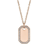 Diamond Dog Tag Necklace