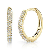 Janice Diamond Pave Hoop Earrings