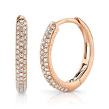 Janice Diamond Pave Hoop Earrings