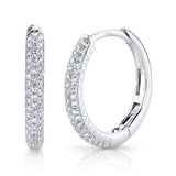 Janice Diamond Pave Hoop Earrings