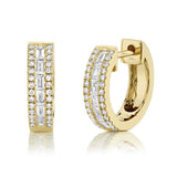 Kimmy Diamond Baguette Huggie Earrings