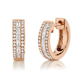 Kimmy Diamond Baguette Huggie Earrings