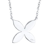 Lila Diamond Flower Necklace