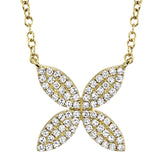 Lila Diamond Flower Necklace
