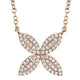 Lila Diamond Flower Necklace