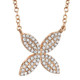 Lila Diamond Flower Necklace