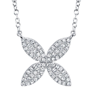 Lila Diamond Flower Necklace