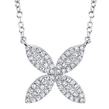 Lila Diamond Flower Necklace