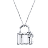 Diamond Lock & Key Necklace