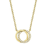 Olive Love Knot Diamond Necklace