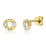 Olive Diamond Love Knot Earrings
