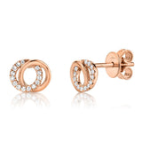 Olive Diamond Love Knot Earrings