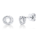 Olive Diamond Love Knot Earrings
