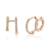 Shauna Diamond Double Huggie Earrings