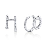 Shauna Diamond Double Huggie Earrings