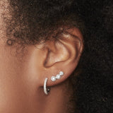 Janice Diamond Pave Hoop Earrings