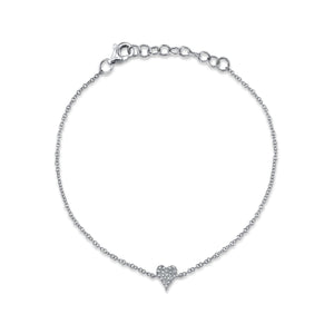 Amor Diamond Pave Heart Bracelet