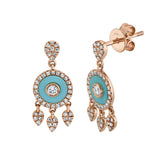 Arabella Diamond Turquoise Earrings