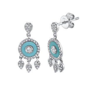 Arabella Diamond Turquoise Earrings