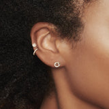 Olive Diamond Love Knot Earrings